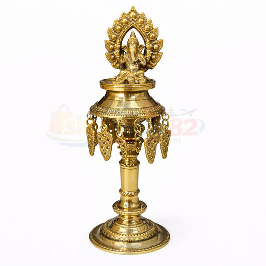 Handcrafted Ganesh Brass Panas Diya –पितलको पानस