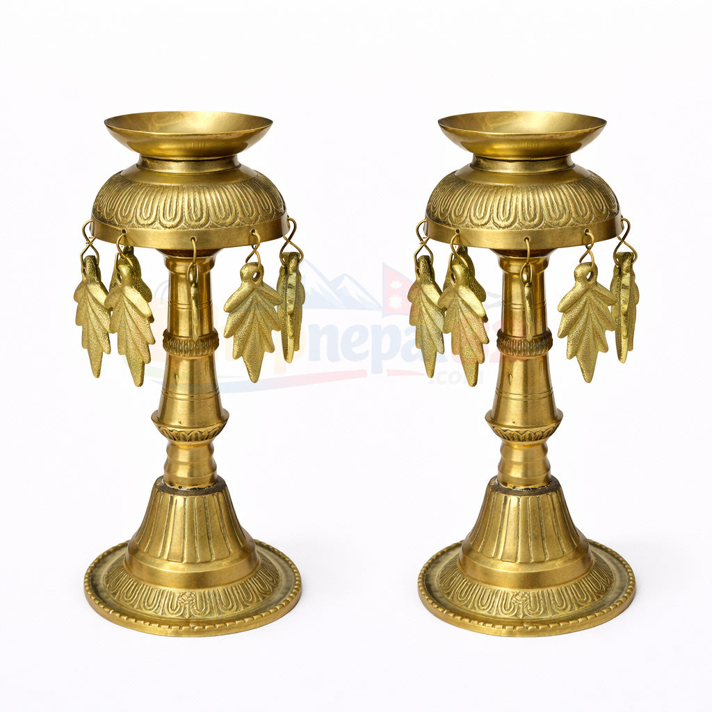 Brass Panas Diya Set of 2 - पितलको पानस दियो – २ वटा (सेट)