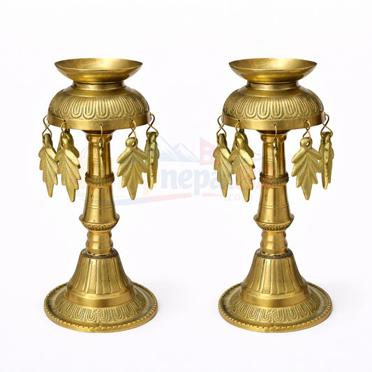 Brass Panas Diya Set of 2 - पितलको पानस दियो – २ वटा (सेट)