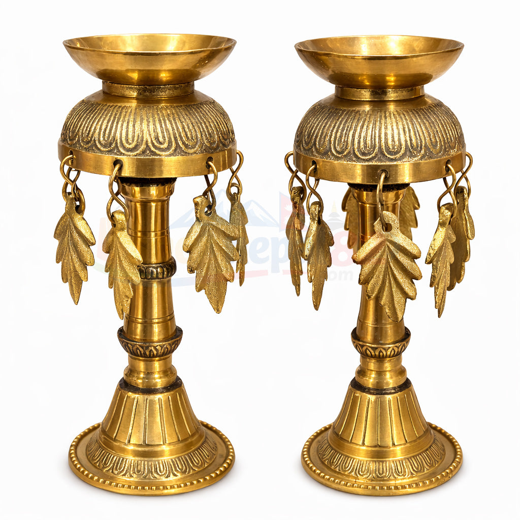 Brass Panas Diya Set of 2 - पितलको पानस दियो – २ वटा (सेट)