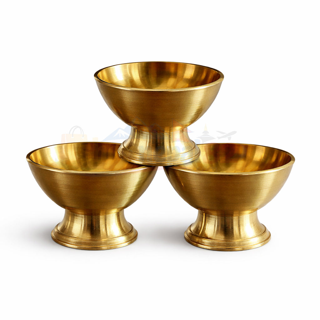 Handcrafted Brass Bhada (Traditional Nepali Bowl) – हस्तनिर्मित पितल भाडा