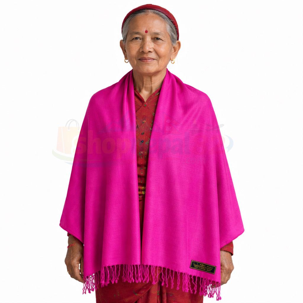 Nepali Pashmina Silk Shawl Handmade in Nepal 🇳🇵