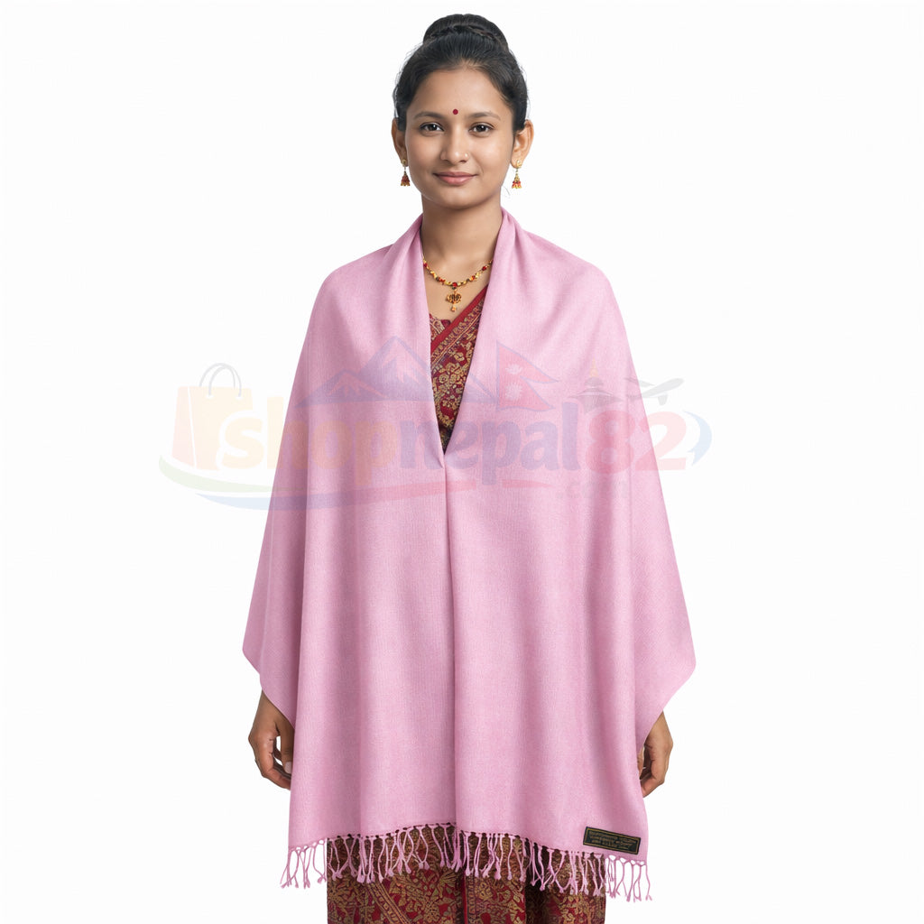 Nepali Pashmina Silk Shawl Handmade in Nepal 🇳🇵