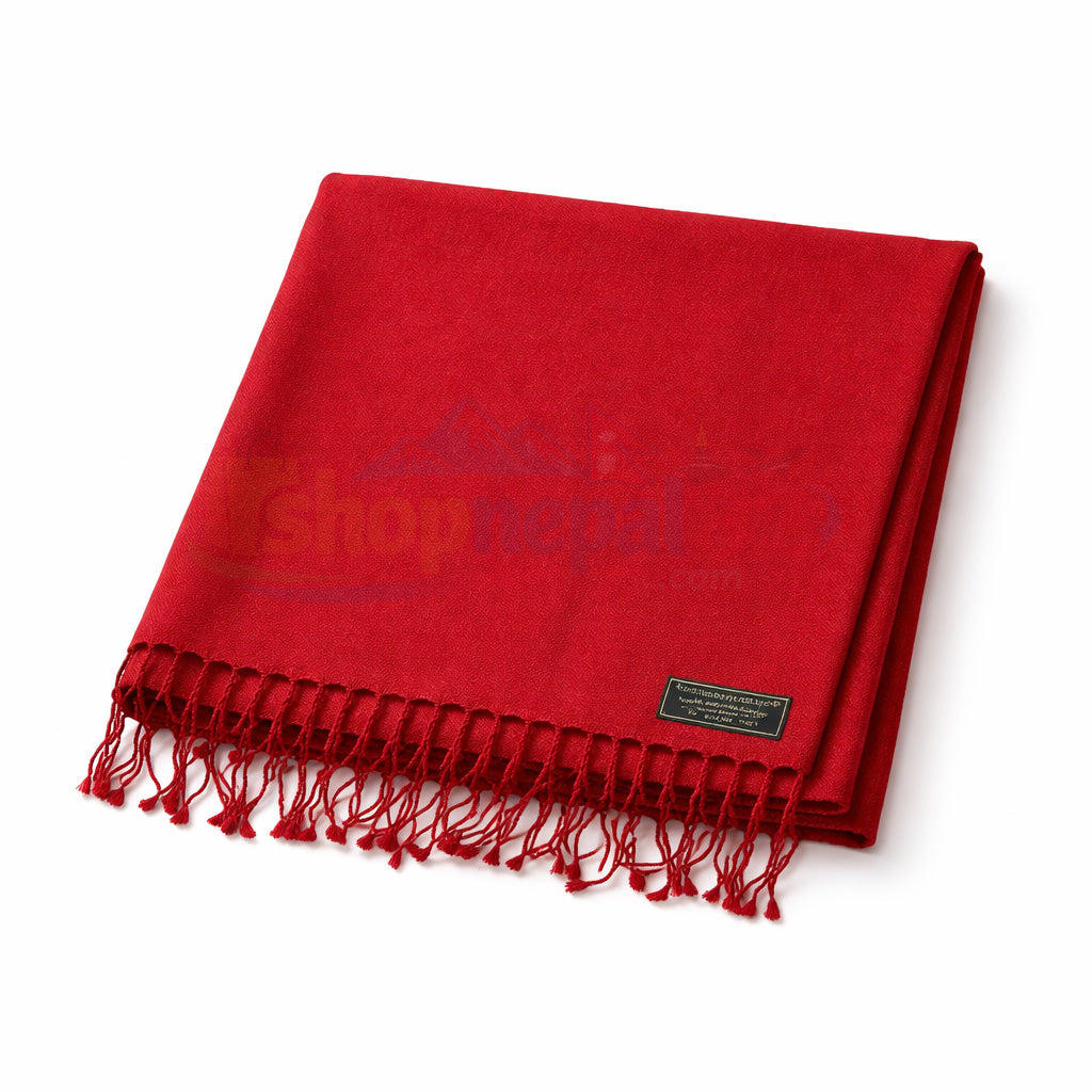 Nepali Pashmina Silk Shawl Handmade in Nepal 🇳🇵