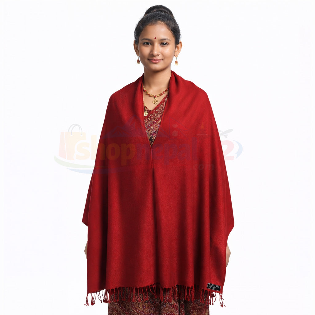Nepali Pashmina Silk Shawl Handmade in Nepal 🇳🇵