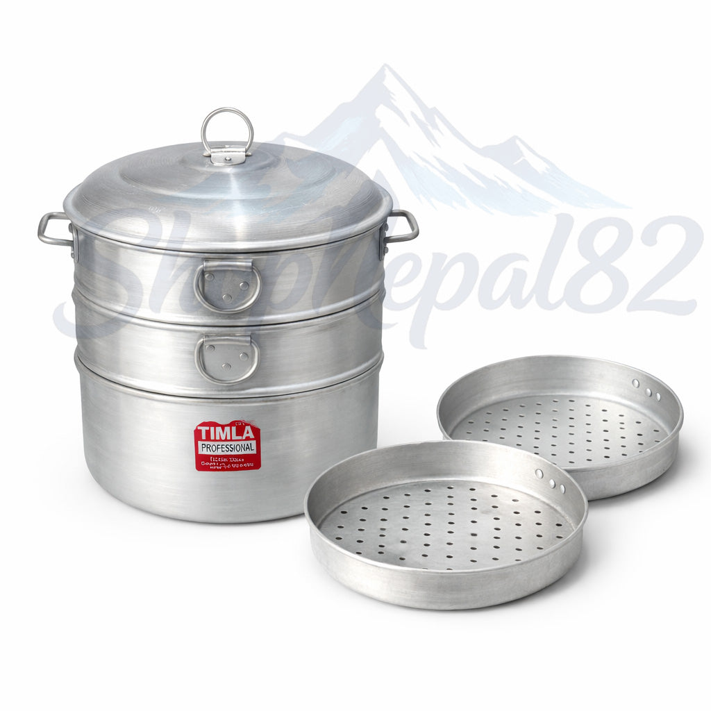 Traditional Aluminum Momo Steamer (Multi-Layer) – परम्परागत एल्युमिनियम मम स्टिमर