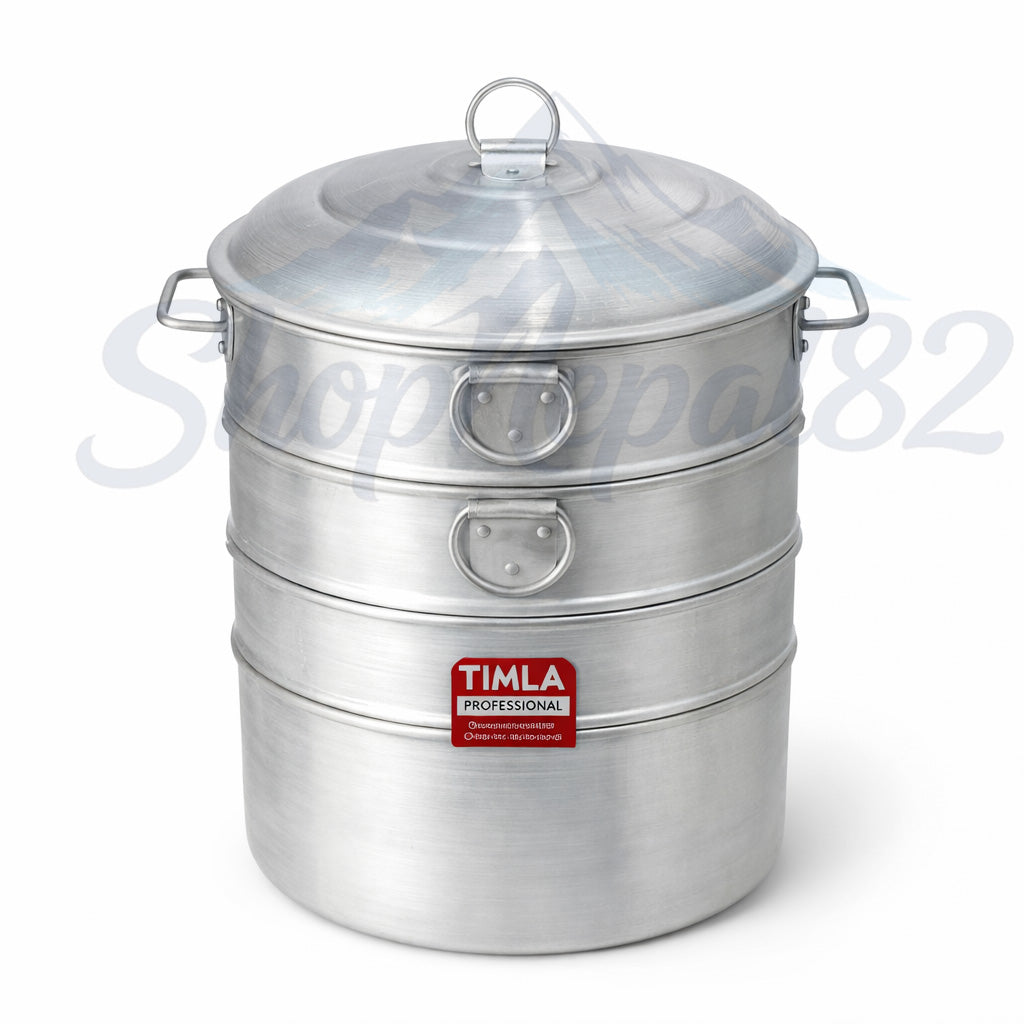 Traditional Aluminum Momo Steamer (Multi-Layer) – परम्परागत एल्युमिनियम मम स्टिमर