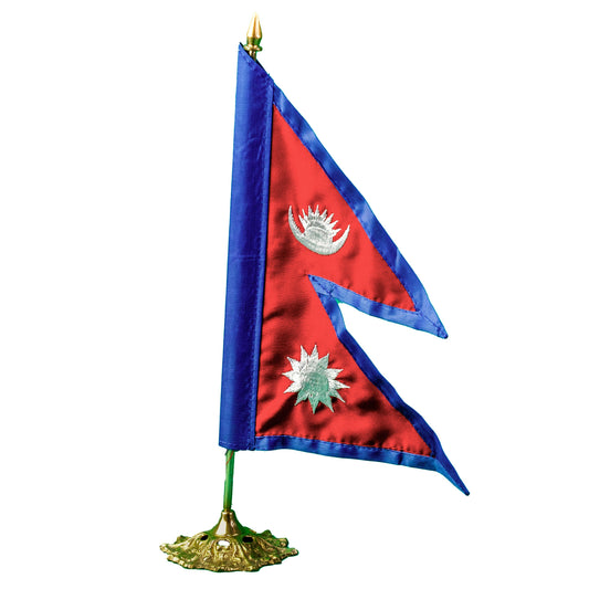 Nepal Table Flag – Decorative Desk & Home Accent – नेपाल टेबल झण्डा