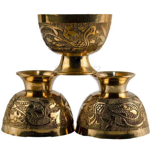 Handcrafted Brass Bhada (Traditional Nepali Bowl) – हस्तनिर्मित पितल भाडा