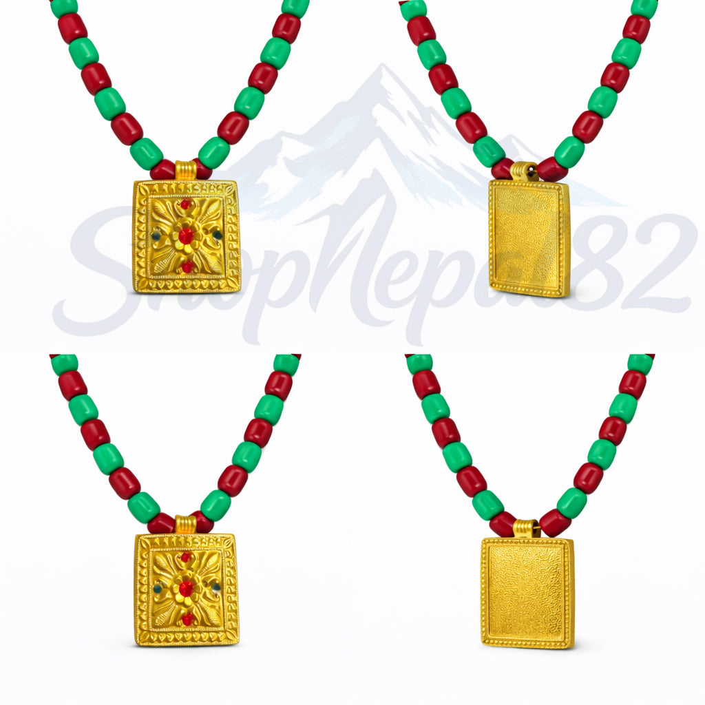 Traditional Nepali Jantar Necklace – Cultural Protection Pendant – नेपाली जन्तर हार
