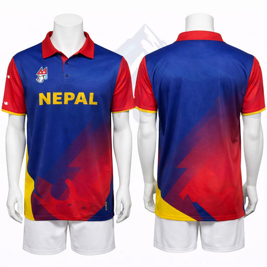 Nepal National Team Cricket Jersey – Premium Performance Polo Shirt – नेपाल राष्ट्रिय क्रिकेट जर्सी