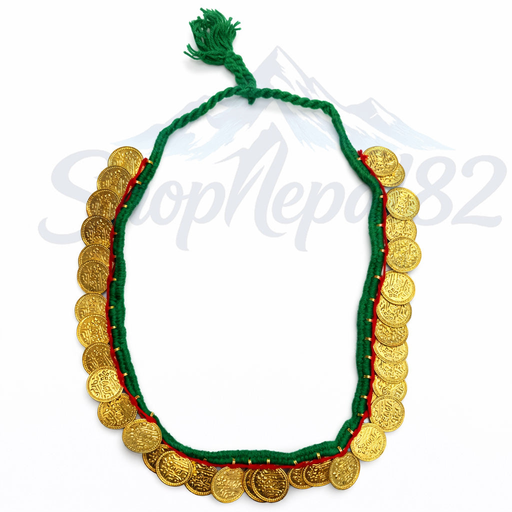 Traditional Nepali Paisa Mala – Ethnic Coin Necklace – नेपाली पैसा माला